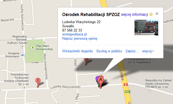 Mapka dojazdu Mapka dojazdu